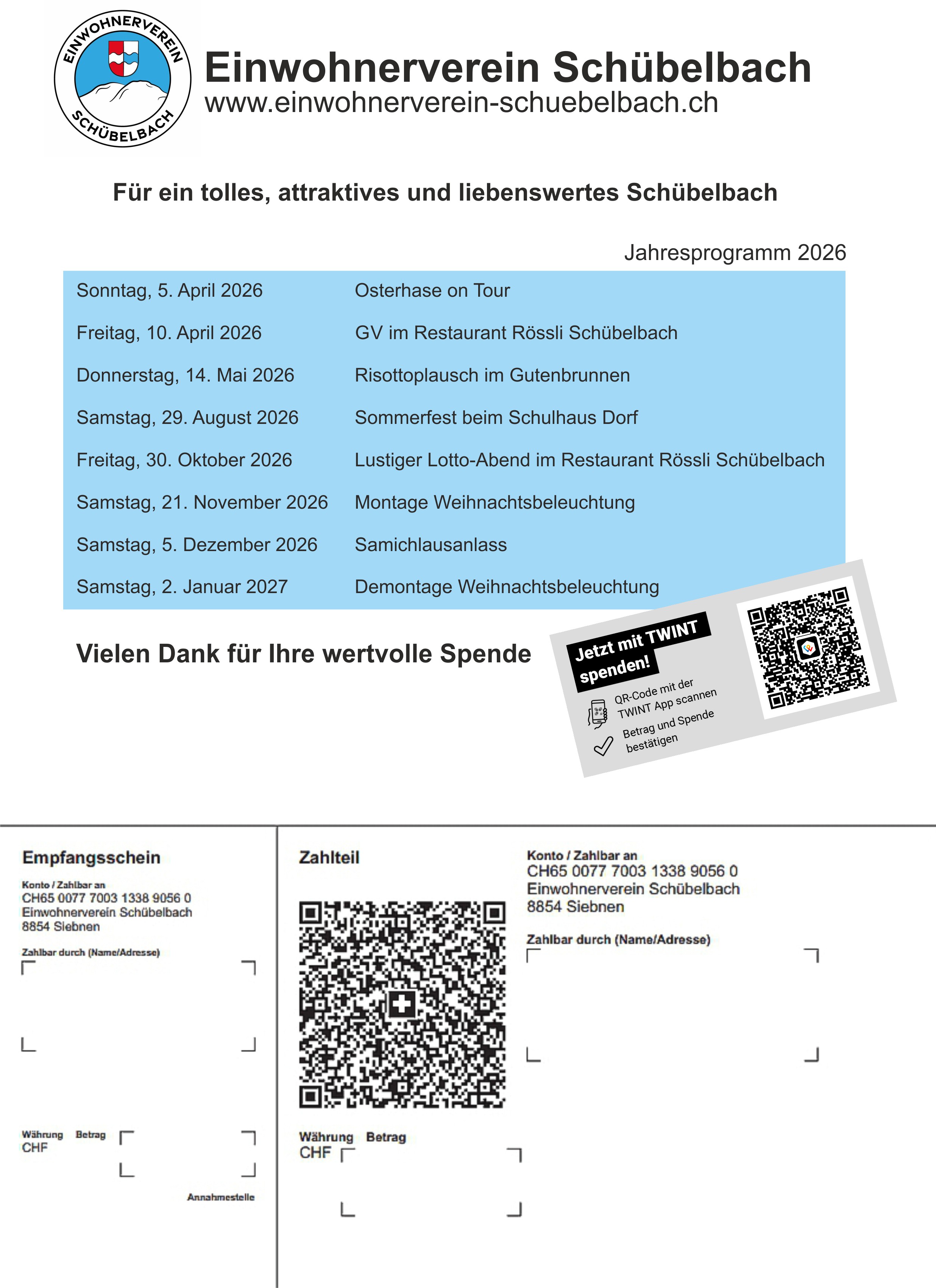 Einladung GV 2026 Einladung GV 2026