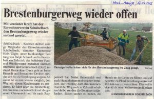 Pressebericht Brestenburgerweg