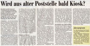 Pressebericht Projekt Poststelle