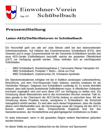 Pressemitteilung Defibrillatoren